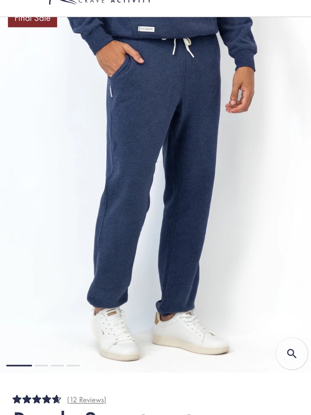 Rhoback Men's Navy “Ready” Jogger Pants - sweatpants